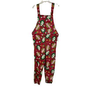 Elf Christmas Overalls Small Ugly Holiday Party Red